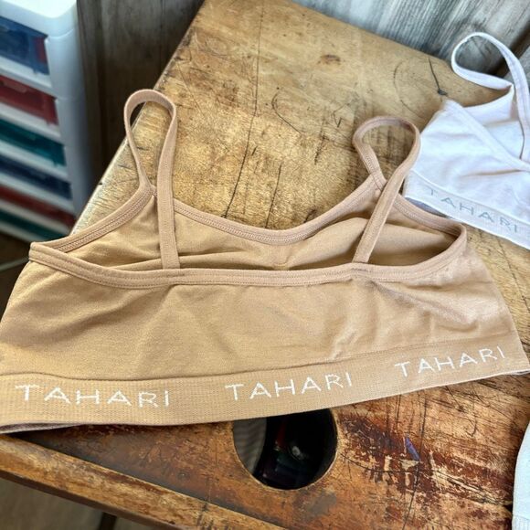 Tahari Girl bra set 3 bralette girls S 6-7 nude pink floral great preworn cond. - Picture 8 of 9